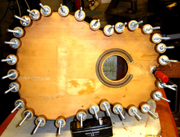 1959 Zemaitis 12-string rennovation - front being clamped back on 