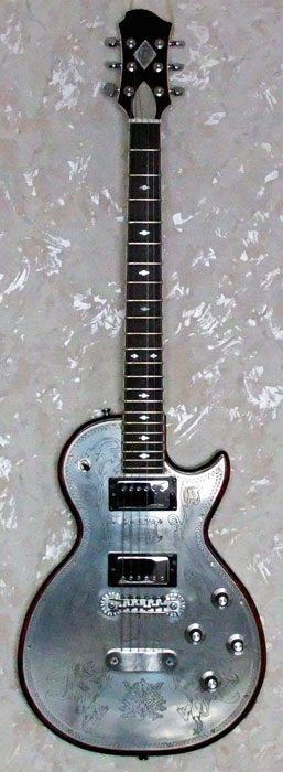 Degay Guitars - 6-string electric metal front with griffins engaving