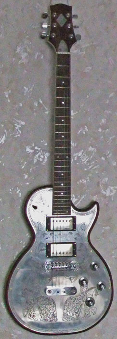 Degay Guitars - 6-string electric metal front with knights engaving