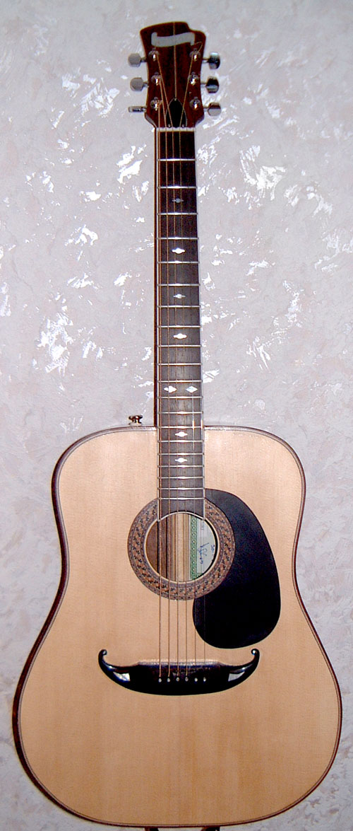 Degay Guitars - 6-string acoustic with a wide fingerboard in the style of Tony Zemaitis