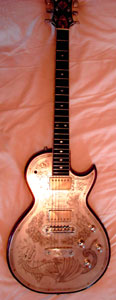 Degay Guitars - electric metal front with engraving by Danny O'Brien